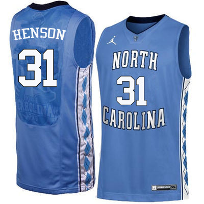 Men North Carolina Tar Heels #31 John Henson College Basketball Jerseys Sale-Blue
